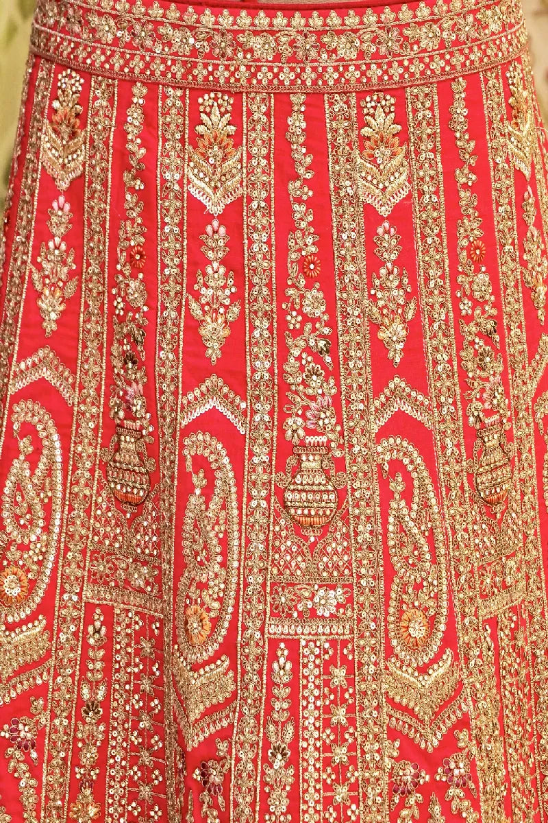RAW SILK RANI COLOR LEHENGA