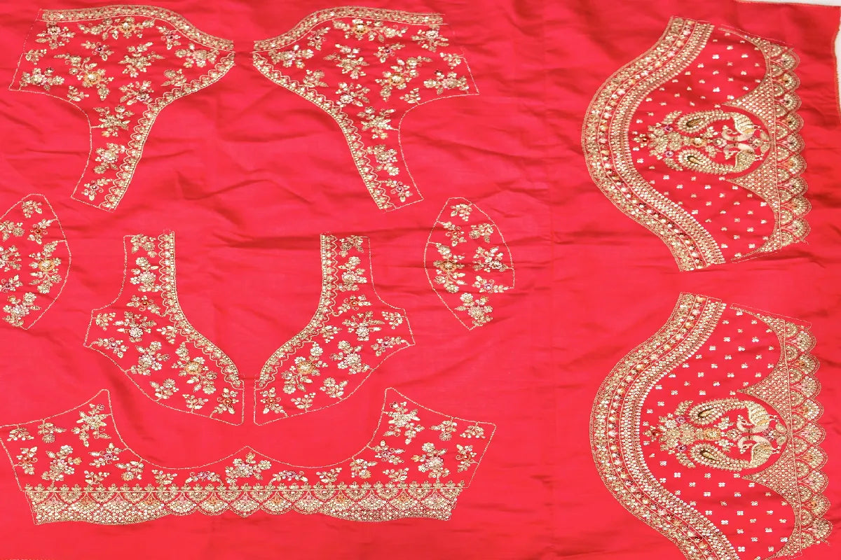 RAW SILK RANI COLOR LEHENGA