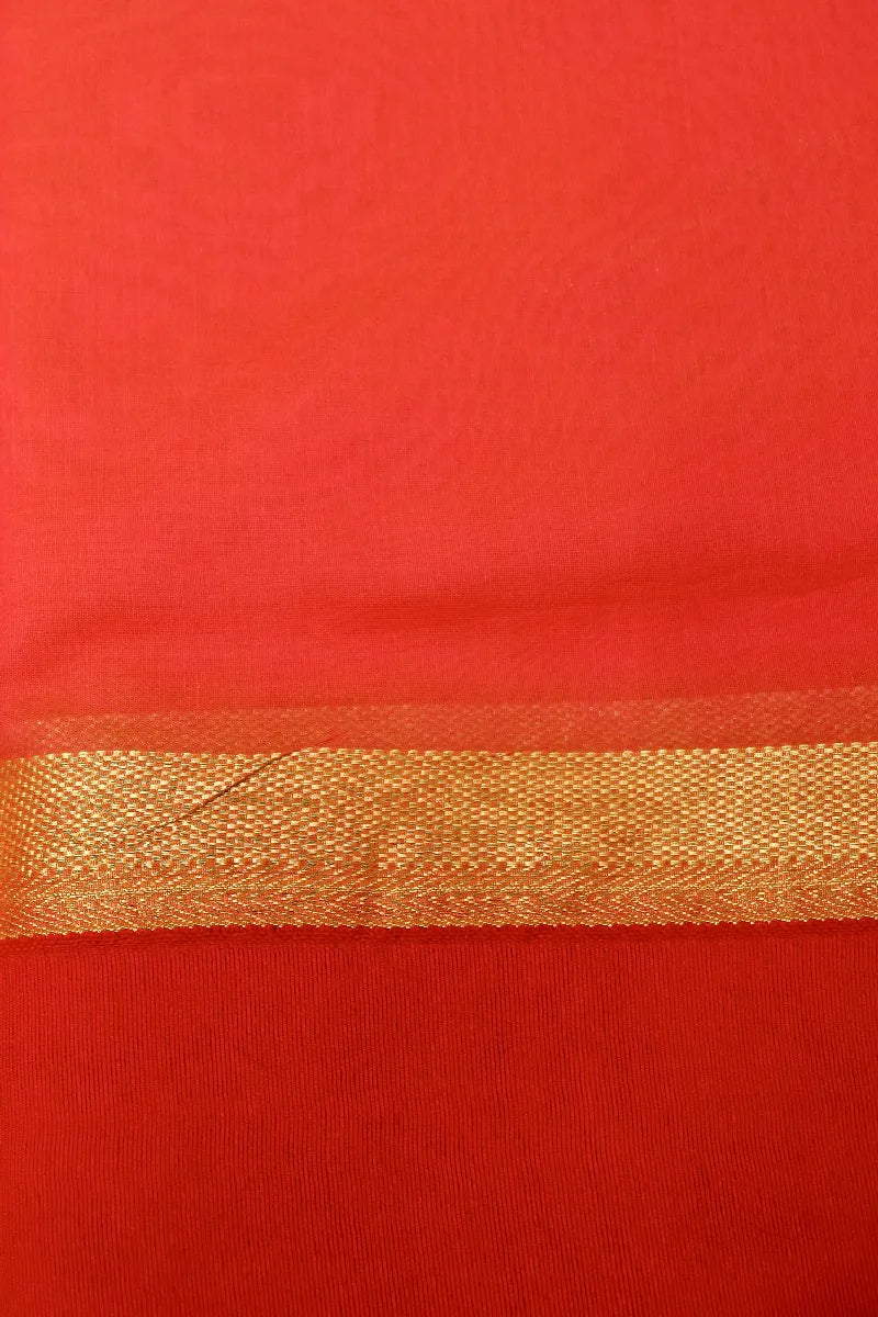 BANARASI GAJARI COLOR SIKO COTTON SAREE