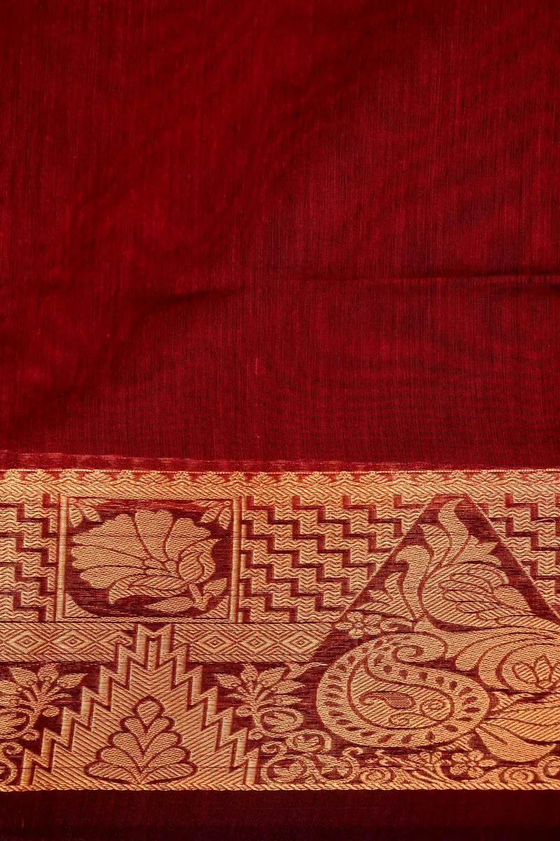 BANARASI BROWN COLOR SIKO COTTON SAREE
