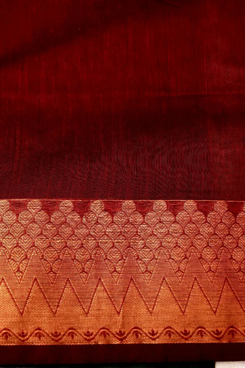 BANARASI MEHENDI GREEN COLOR SIKO COTTON SAREE