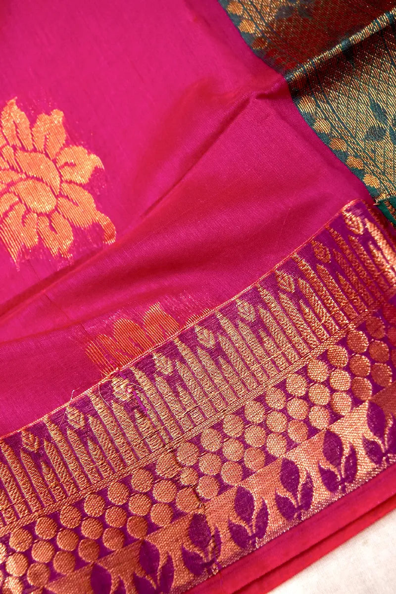 BANARASI PURPLE COLOR SIKO COTTON