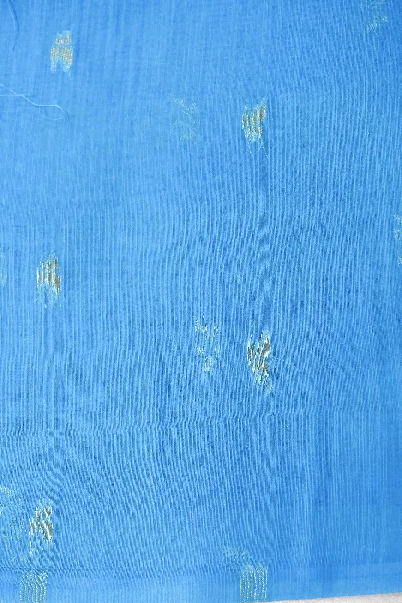 BANARASI FIROZI COLOR SIKO COTTON SAREE