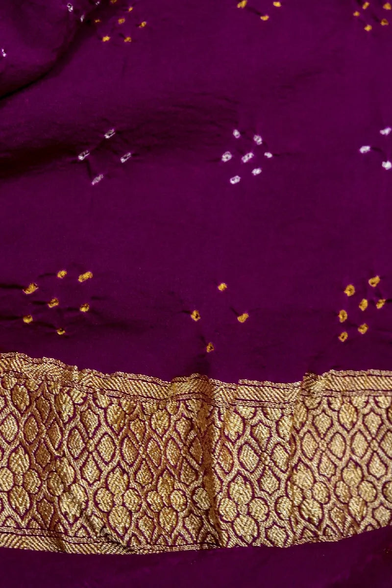 MULTI COLOR PURE HANDLOOM KHADDI GEORGETTE BANDHANI SAREE