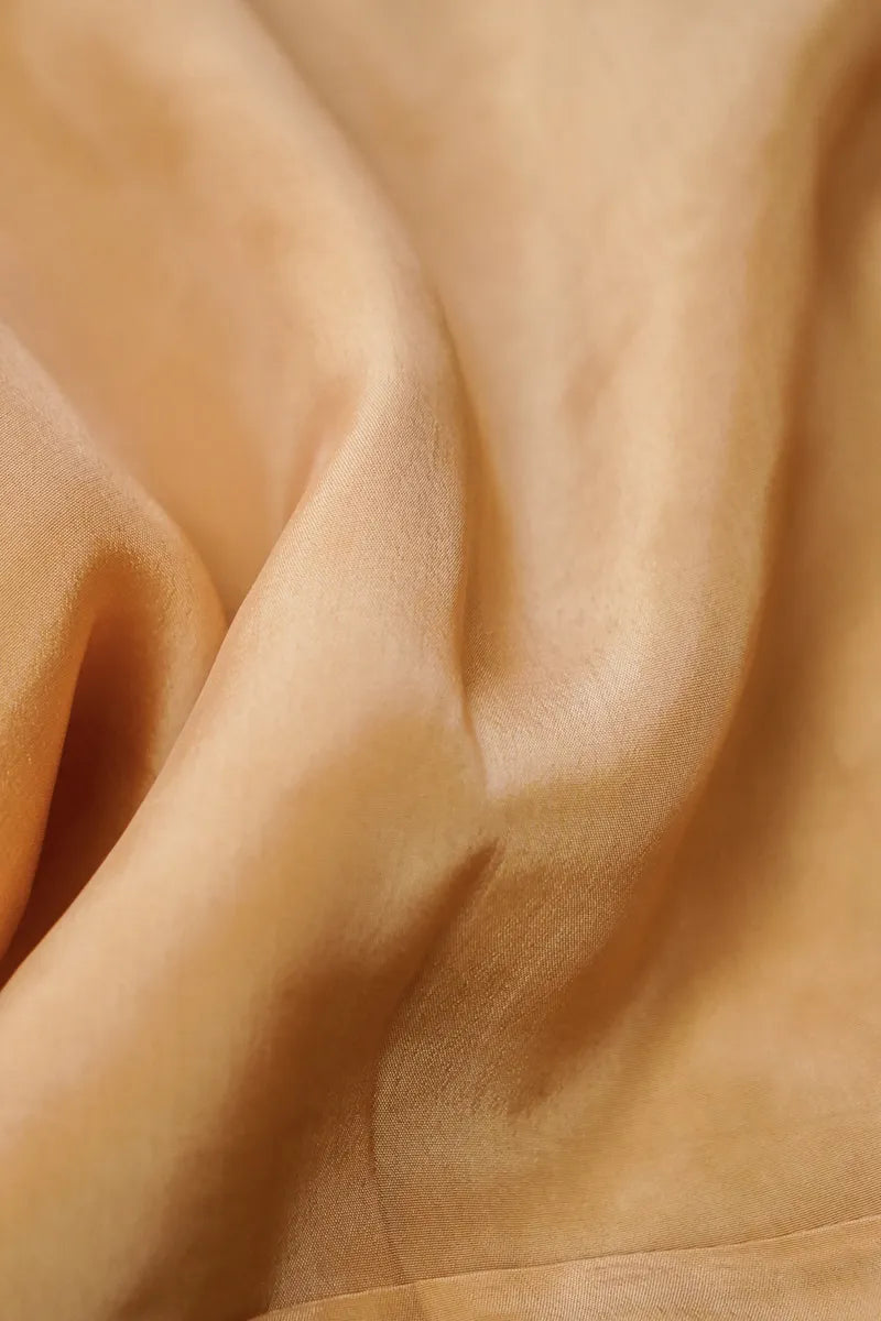 KHADDI SILK PEACH COLOR UNSTITCHED SUIT MATERIAL