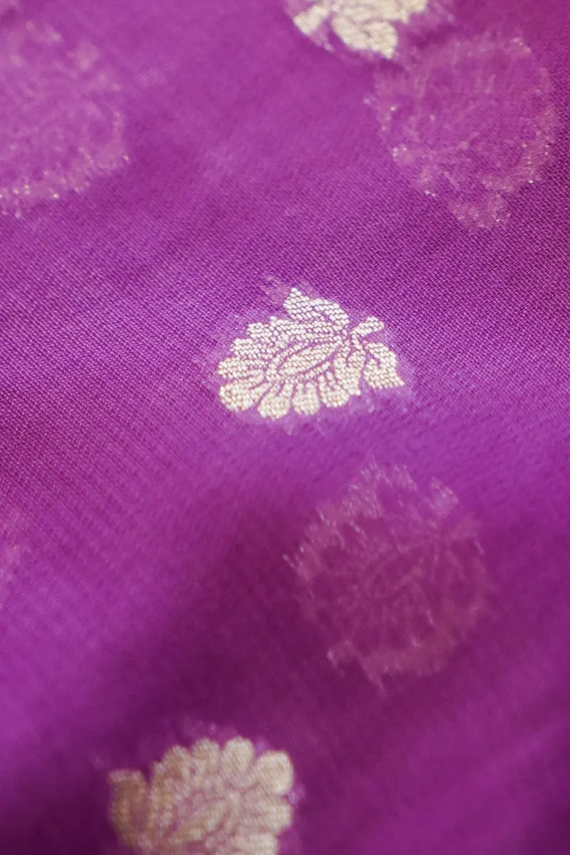 BANARASI GEORGETTE MAGENTA COLOR UNSTITCHED SUIT MATERIAL