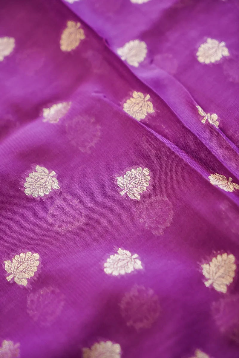 BANARASI GEORGETTE MAGENTA COLOR UNSTITCHED SUIT MATERIAL