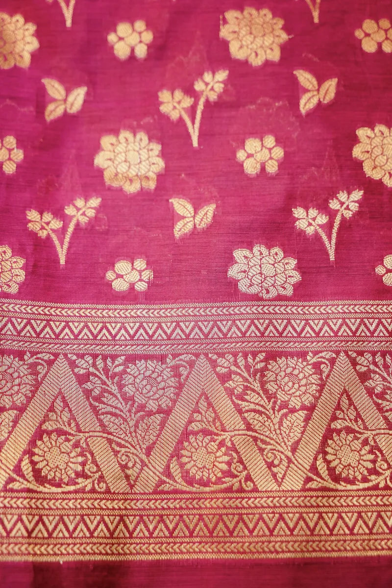 RAW SILK PINK COLOR UNSTITCHED SUIT MATERIAL