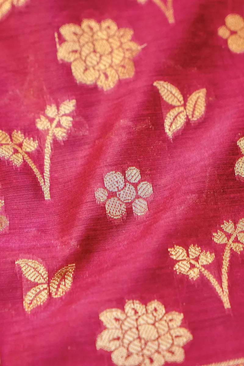 RAW SILK PINK COLOR UNSTITCHED SUIT MATERIAL