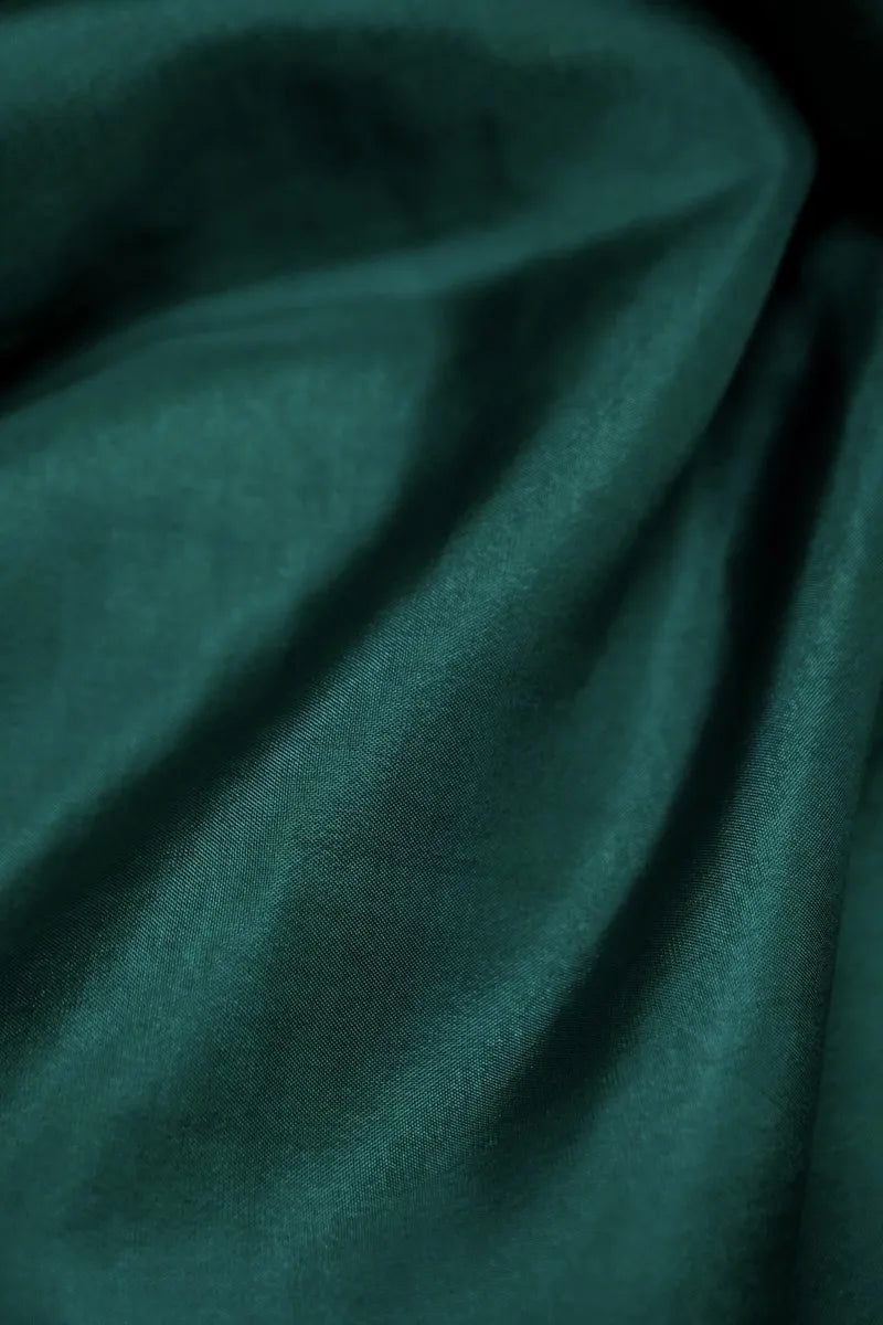 TISSUE SILK TEAL BLUE COLOR UNSTITCHED SUIT MATERIAL