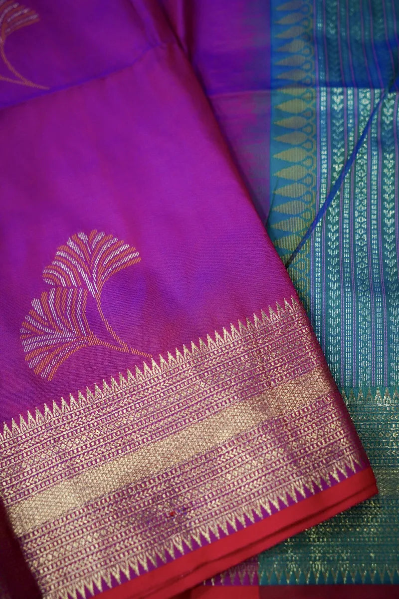 PURPLE COLOR BANARASI SILK SAREE