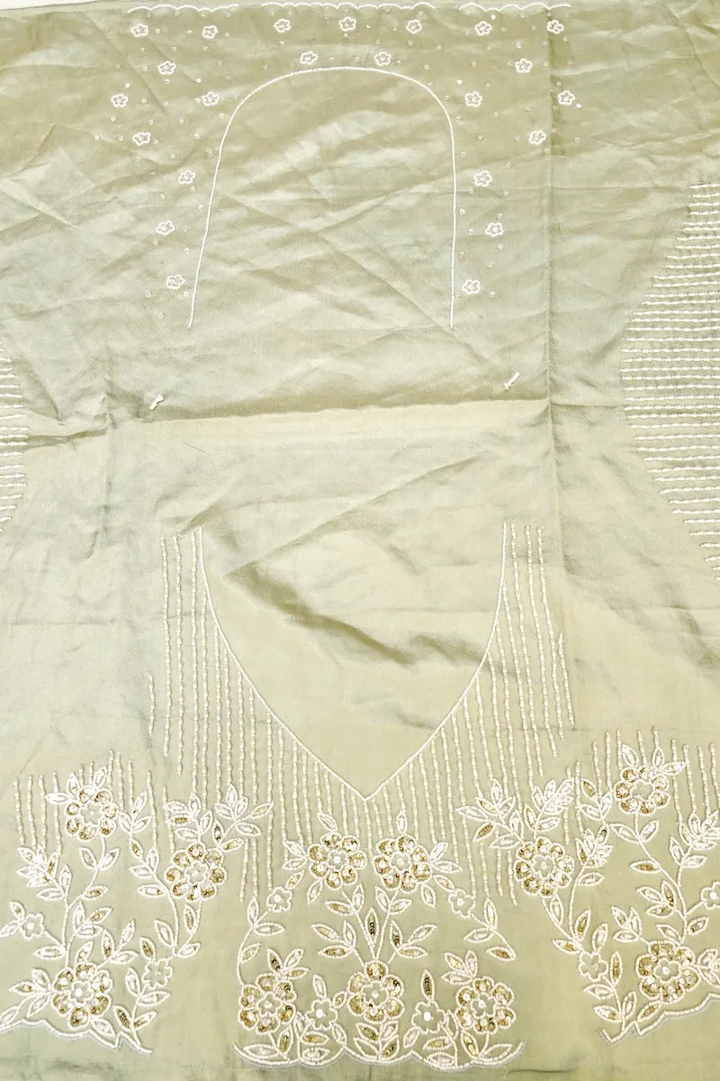PURE RAW SILK SEA GREEN (OMEGA) PARTY WEAR LEHENGA