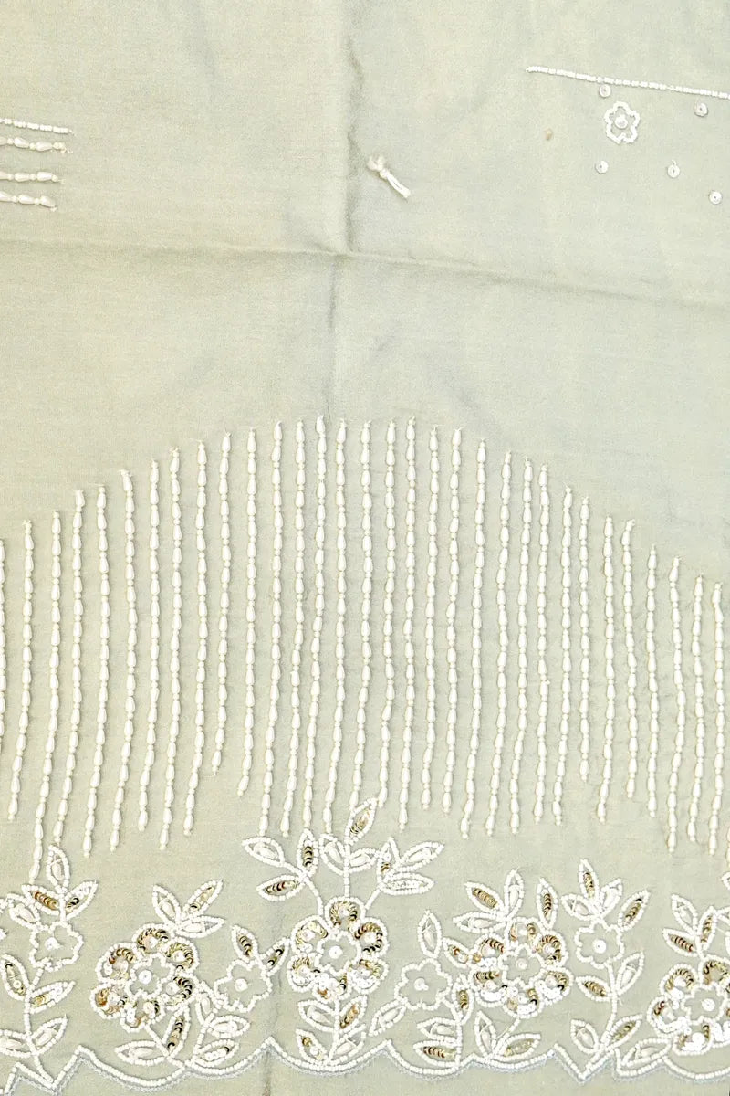 PURE RAW SILK SEA GREEN (OMEGA) PARTY WEAR LEHENGA