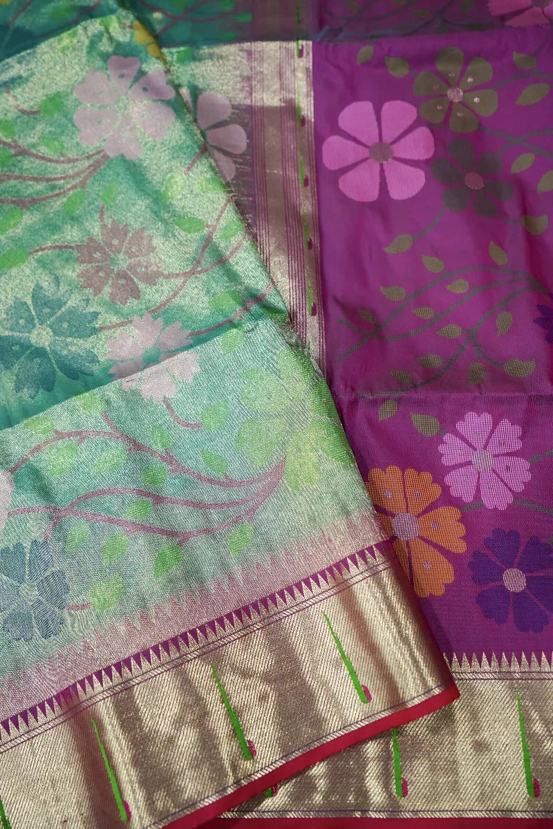 GREEN COLOR BANARASI SILK SAREE