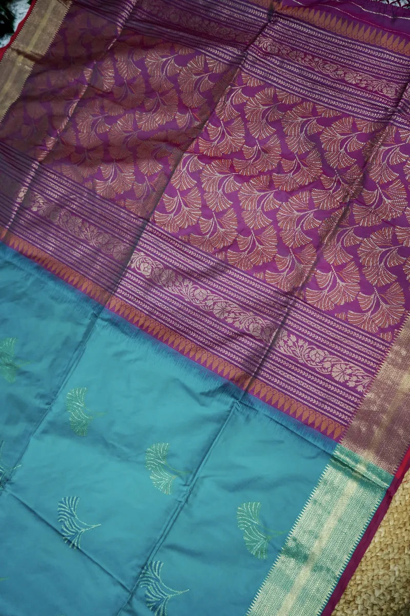 RAMA GREEN COLOR BANARASI SILK SAREE