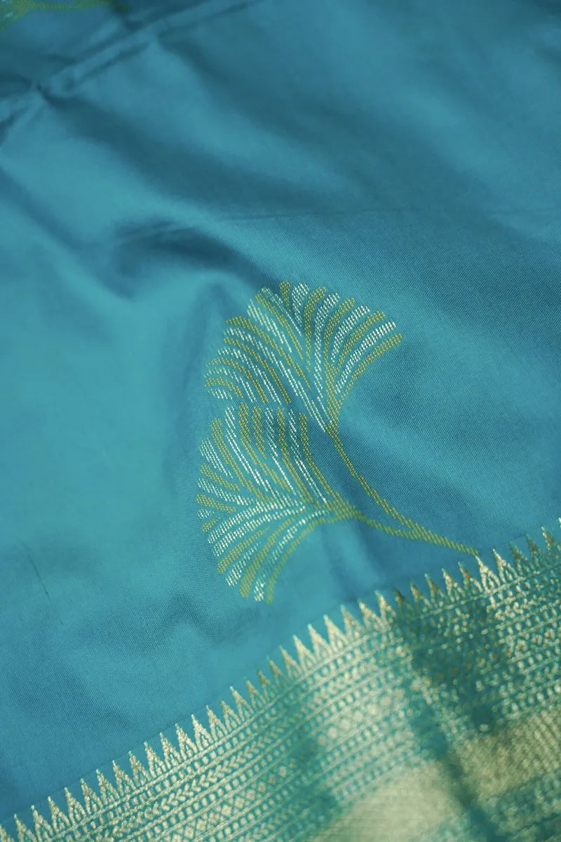 RAMA GREEN COLOR BANARASI SILK SAREE