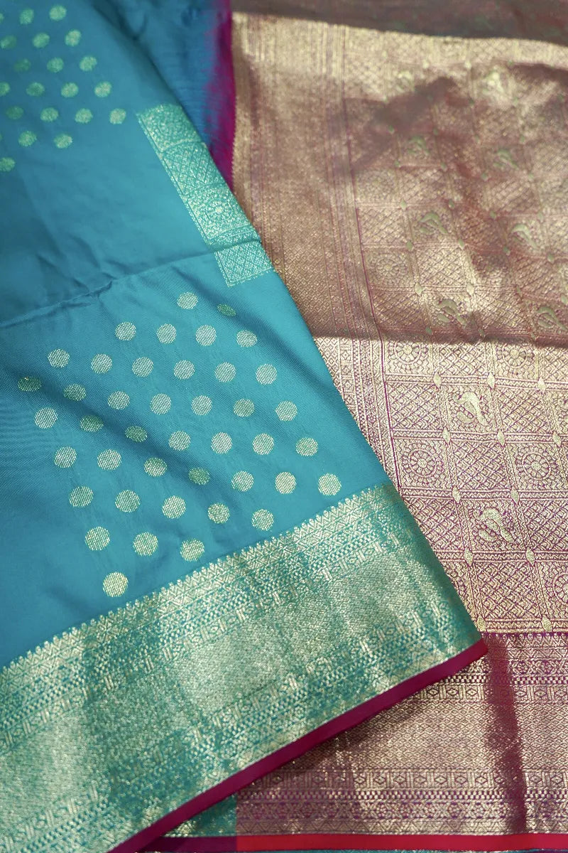 RAMA GREEN COLOR BANARASI SILK SAREE