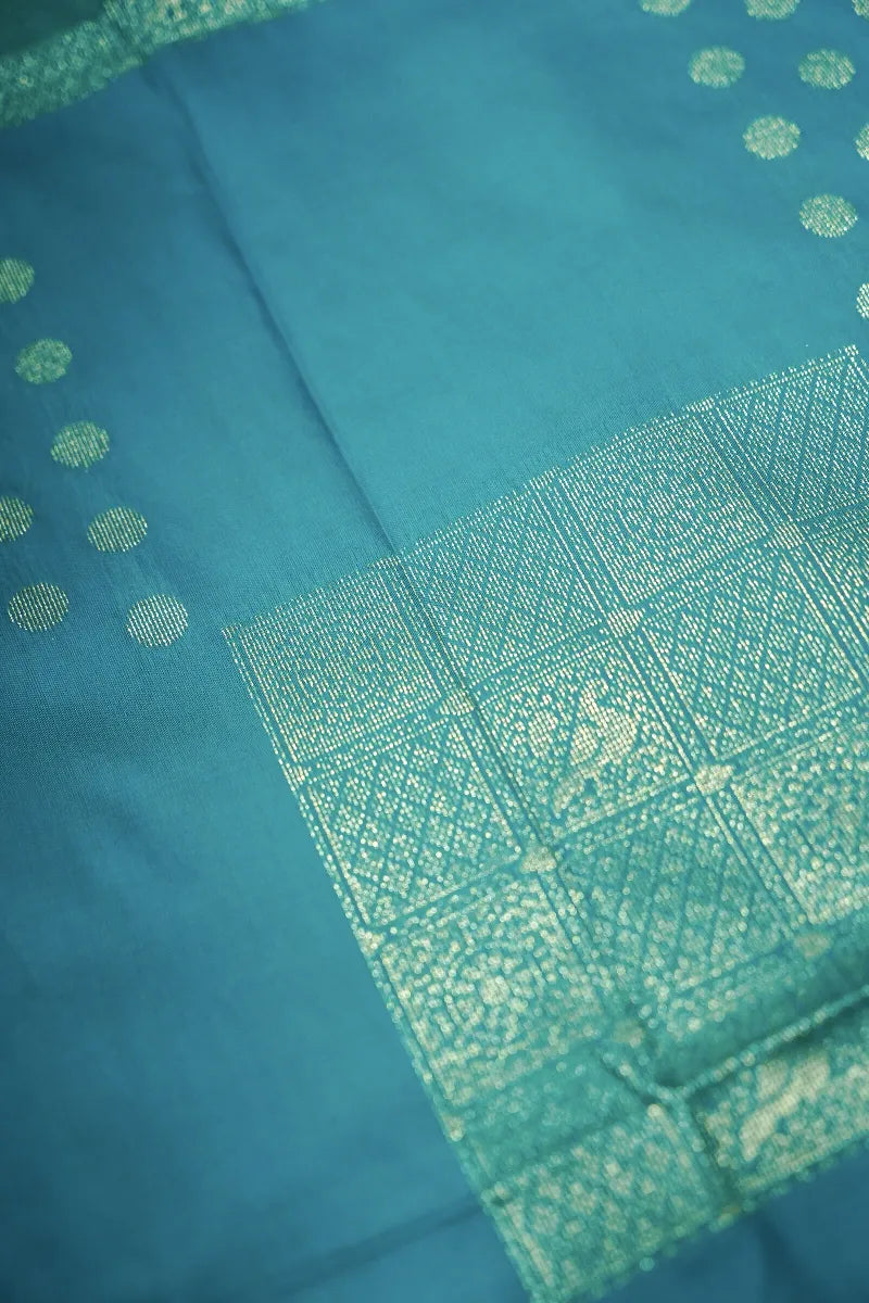 RAMA GREEN COLOR BANARASI SILK SAREE