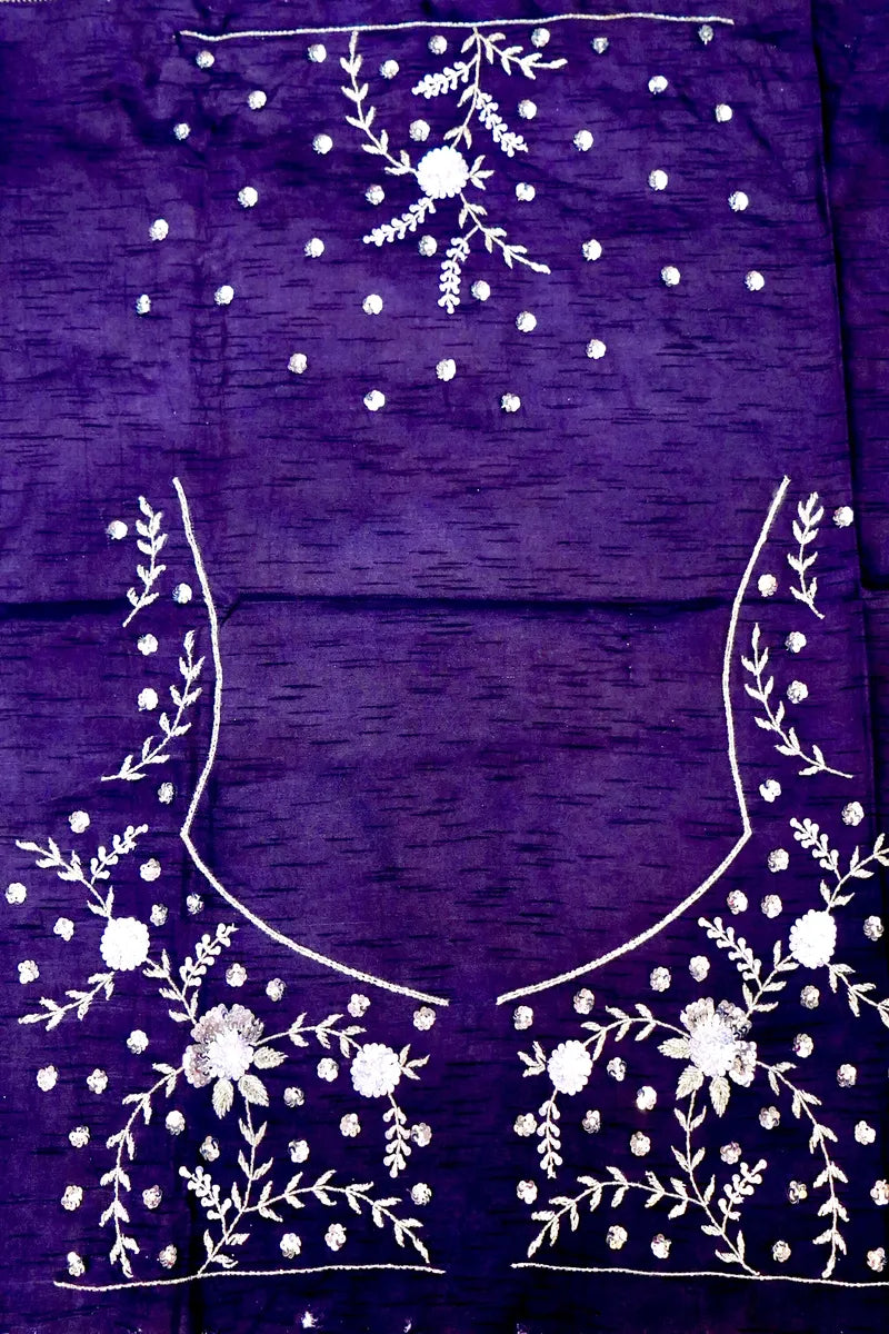 PURE RAW SILK DUAL SHADE PURPLE COLOR PARTY WEAR LEHENGA