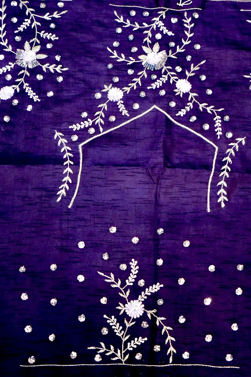 PURE RAW SILK DUAL SHADE PURPLE COLOR PARTY WEAR LEHENGA