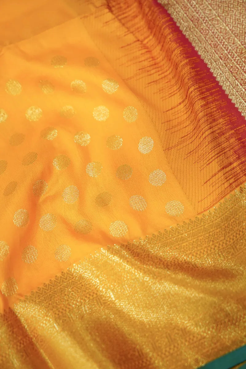 YELLOW COLOR BANARASI SILK SAREE