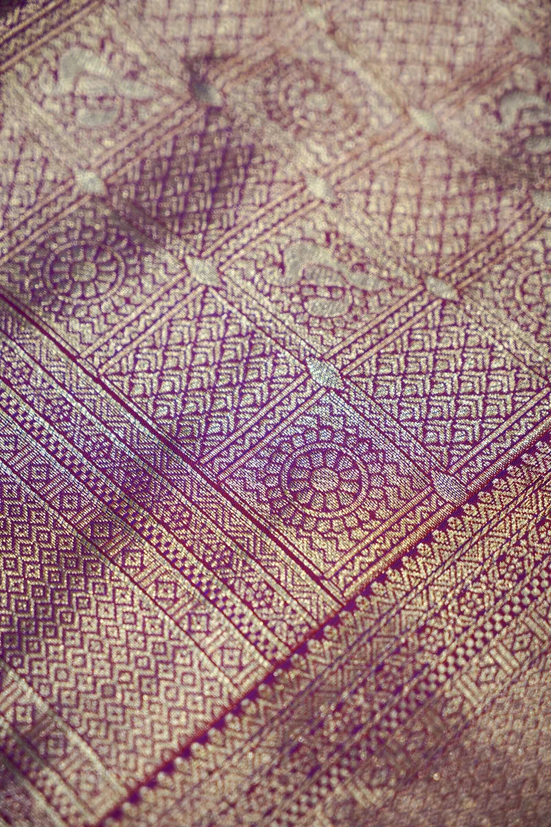 TEAL BLUE COLOR BANARASI SILK SAREE