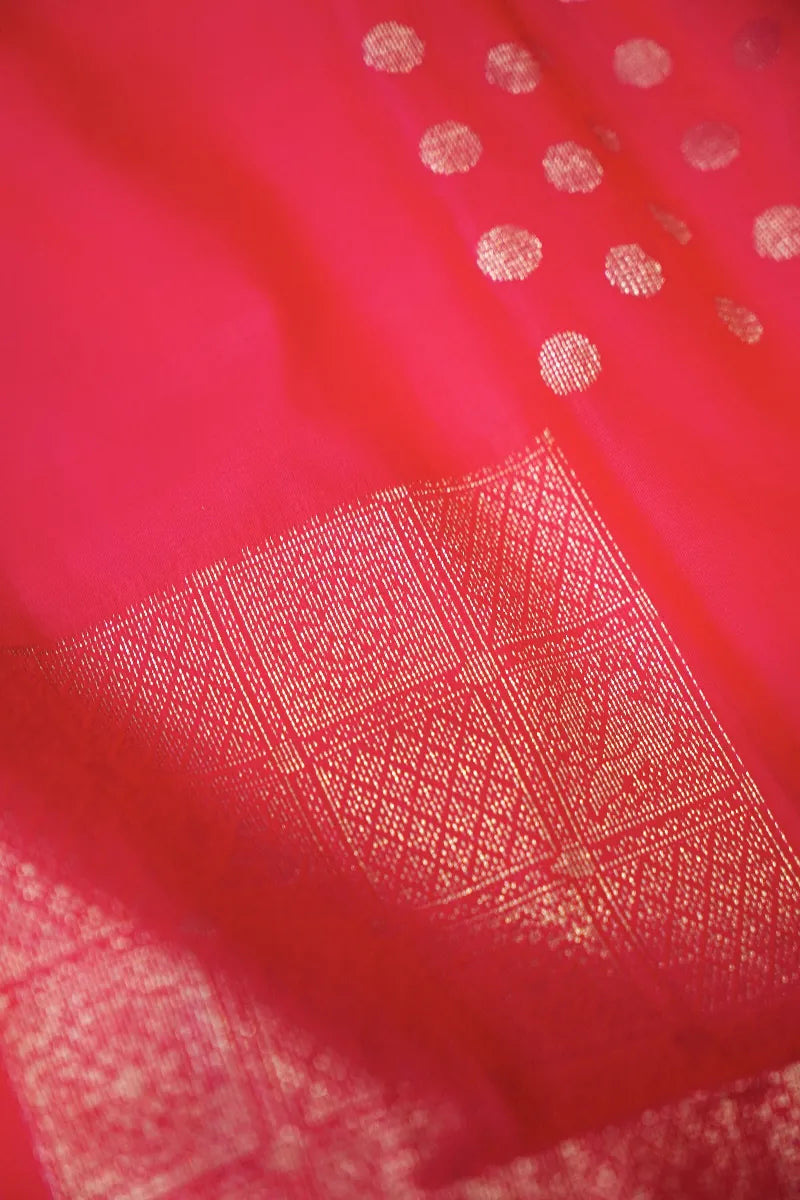 GAJARI COLOR BANARASI SILK SAREE