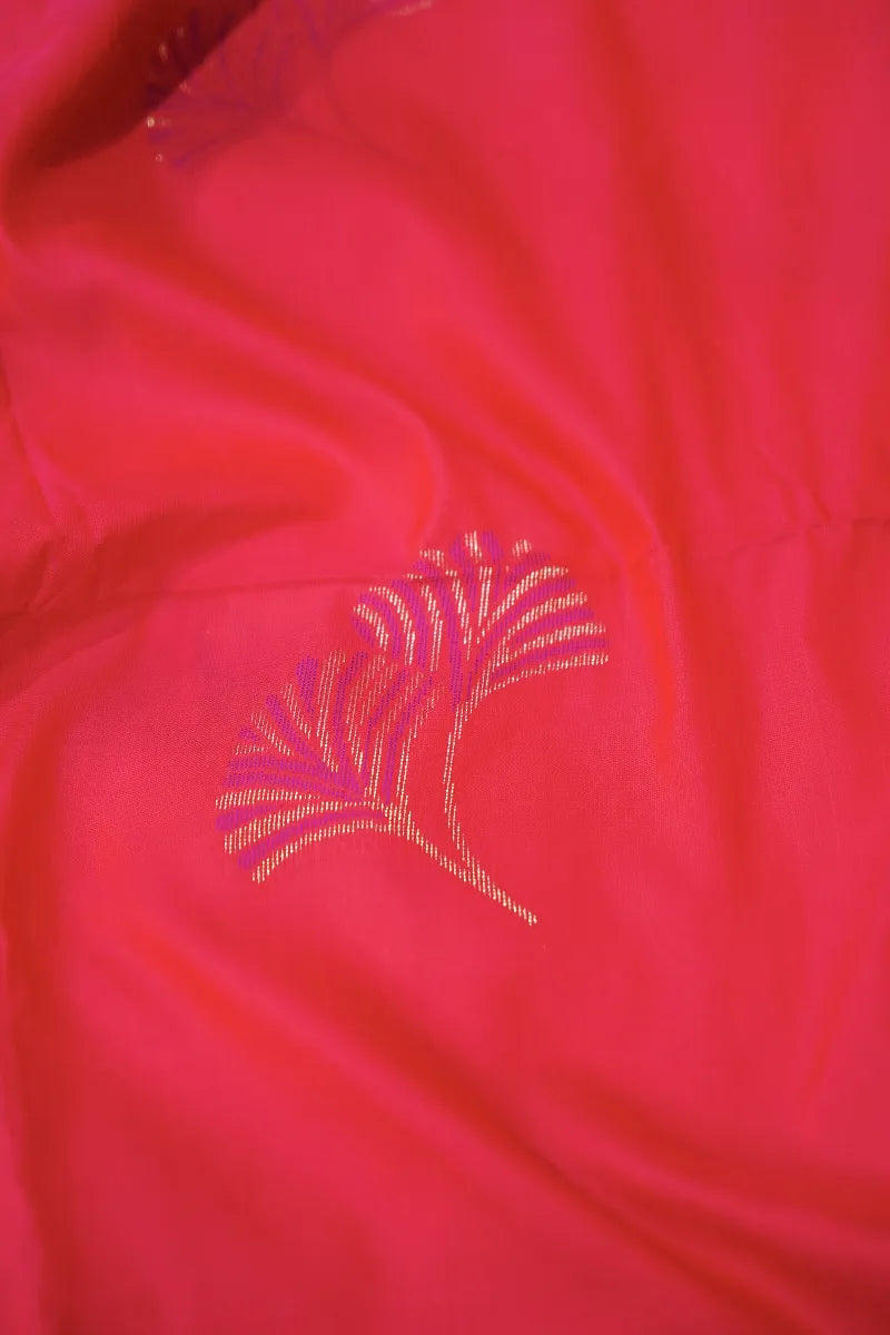 GAJARI COLOR BANARASI SILK SAREE