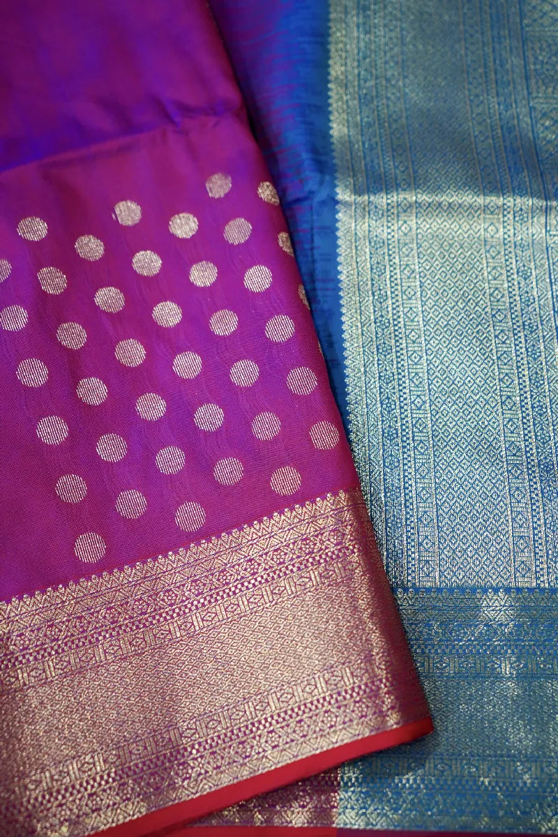 PURPLE COLOR BANARASI SILK SAREE