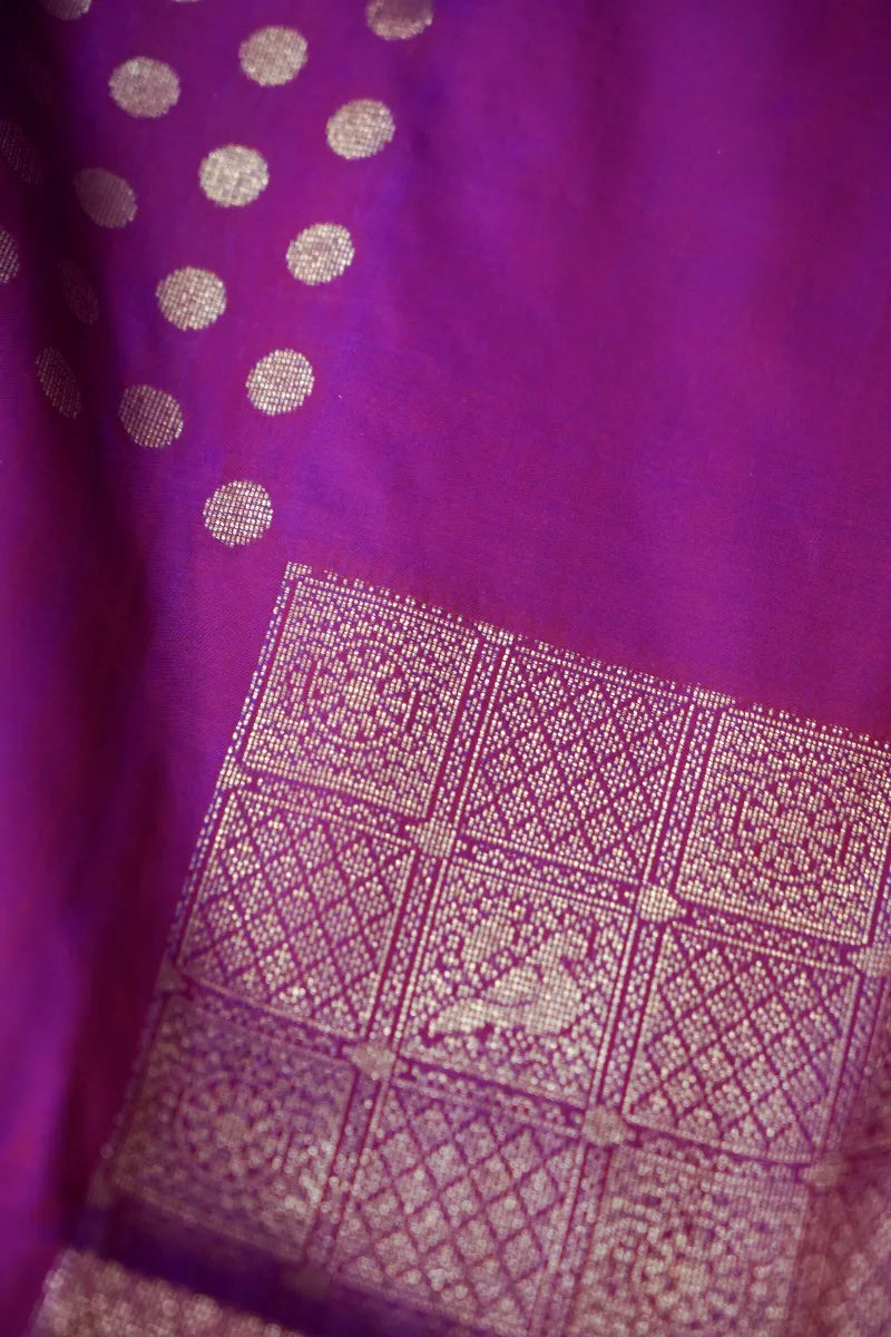 PURPLE COLOR BANARASI SILK SAREE