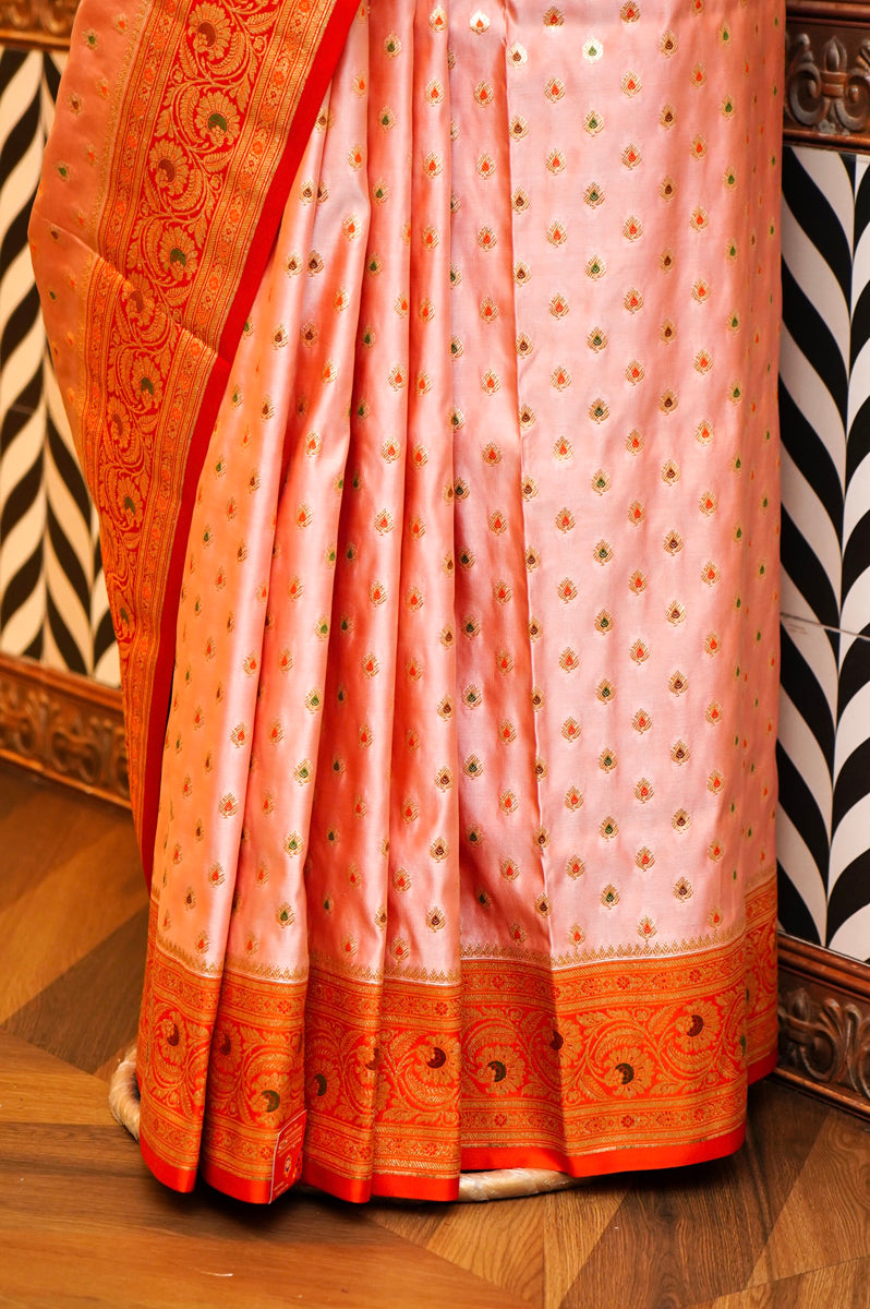 PESTAL PITCH WITH RED BORDER SAREE Product Information
Product code
0011036379(4-V-122)
Fabric
Banarasi silk
Saree Colour
Red
Blouse
Red
Care instructions
Dry Wash
About PESTAL PITCH WITH RED BORDER SAREESaree