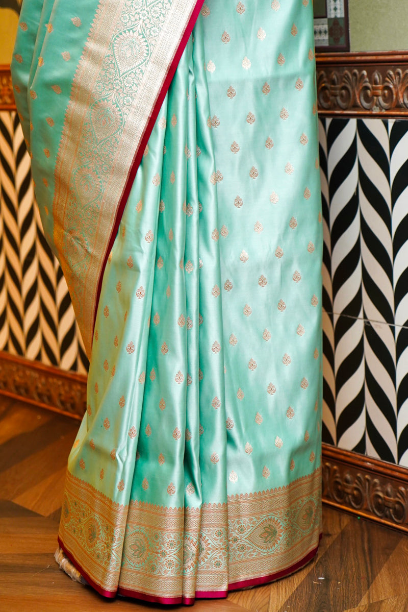 PASTEL C GREEN SILK SAREE Product Information
Product code
0011049718(101-V-40)
Fabric
Banarasi silk
Saree Colour
Pastel C Green
Blouse
Pastel C Green
Care instructionPASTEL C GREEN SILKSaree
