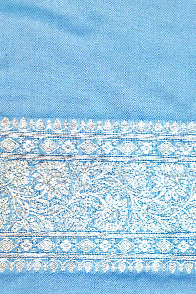 PESTLE SKY BLUE WITH SILVER ZARI Product Information
Product code
0011049750(101-V-40)
Fabric
Banarasi silk
Saree Colour
Pestle Sky Blue
Blouse
Pestle Sky Blue
Care instructiPESTLE SKY BLUESaree