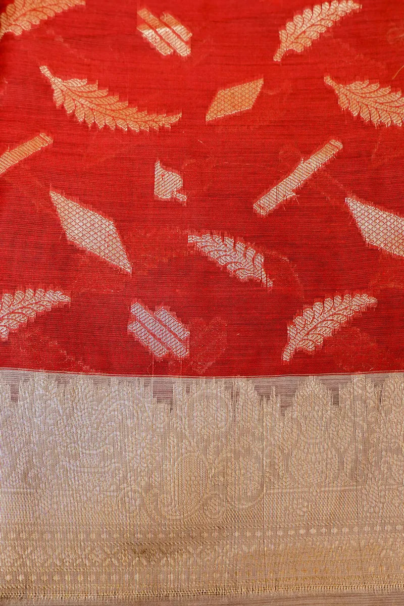 COTTON SILK MAROON WITH GREY COLOR UNSTITCHED SUIT MATERIAL