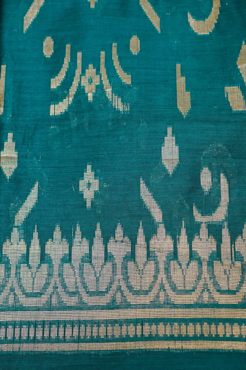 COTTON SILK ELECTRIC BLUE COLOR UNSTITCHED SUIT MATERIAL
