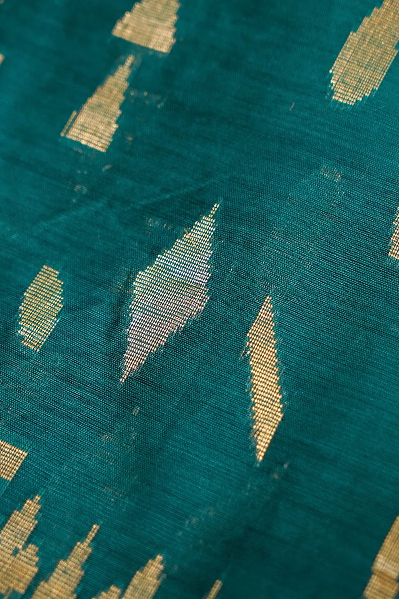COTTON SILK ELECTRIC BLUE COLOR UNSTITCHED SUIT MATERIAL
