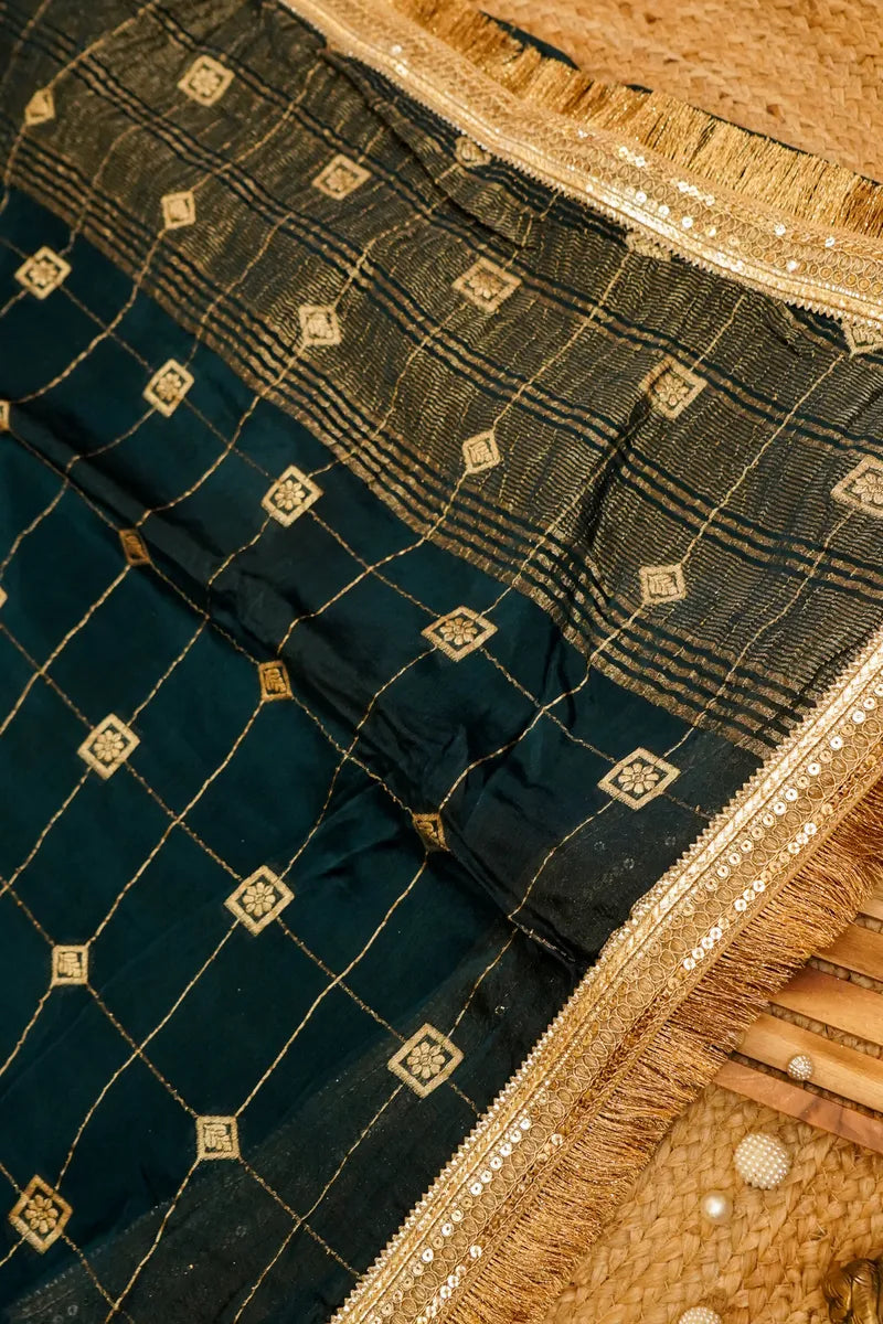 ELECTRIC BLUE COLOR DOLA SILK SAREE