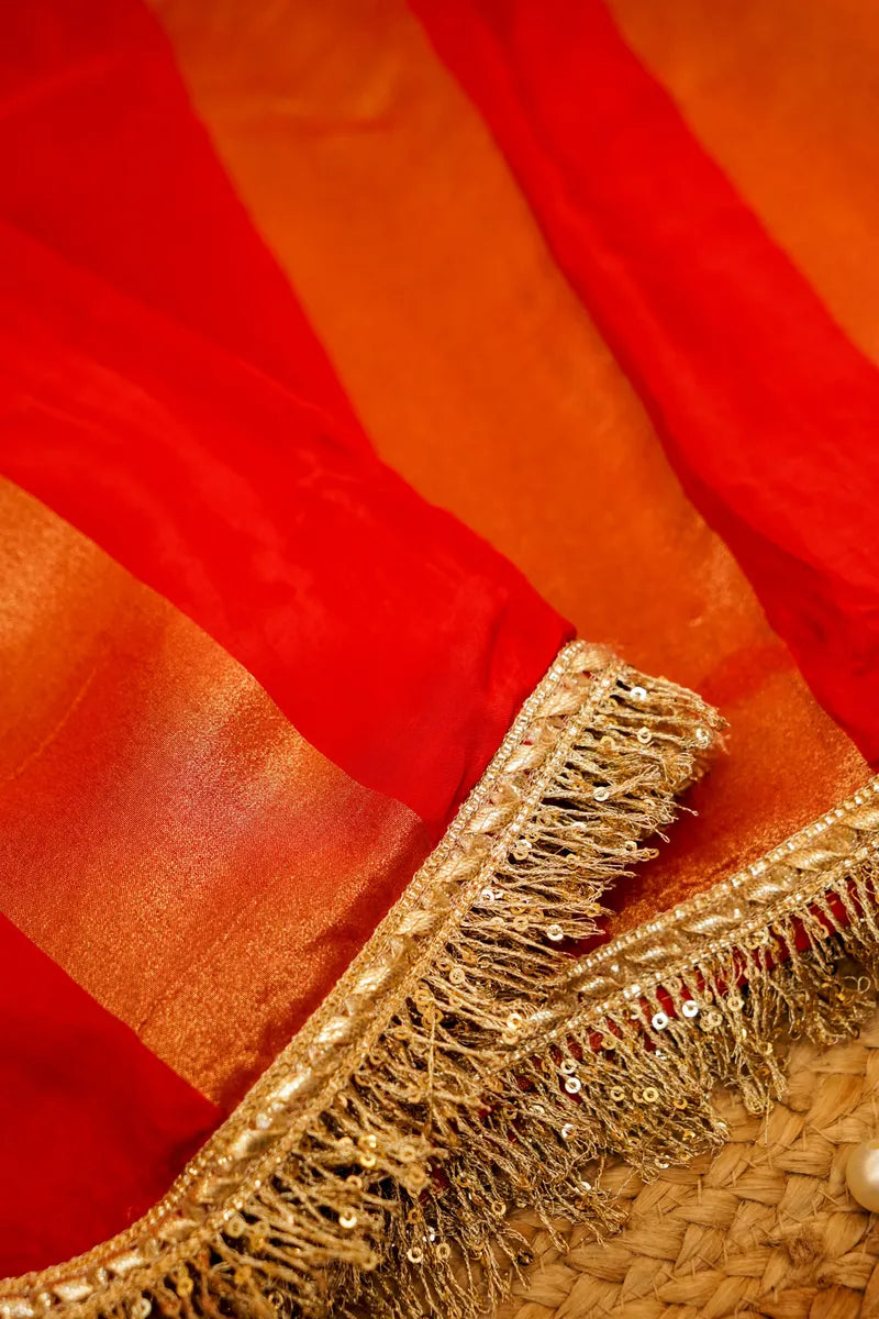 RED COLOR DOLA SILK SAREE