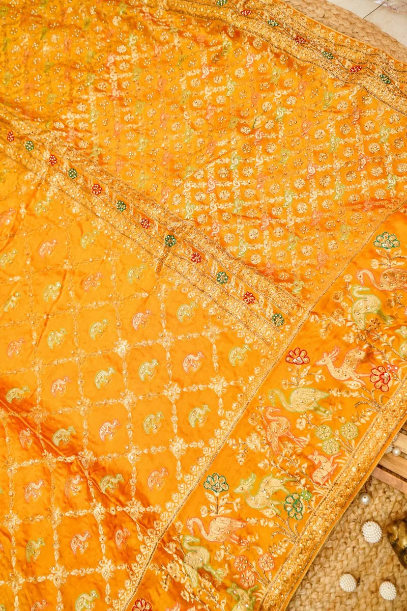 YELLOW COLOR CREPE SILK SAREE
