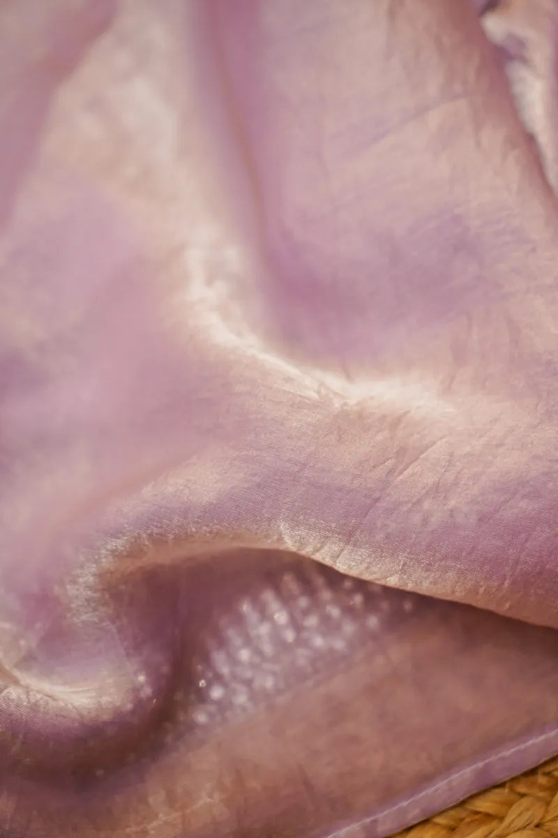 LAVENDAR COLOR CHIFFON SAREE