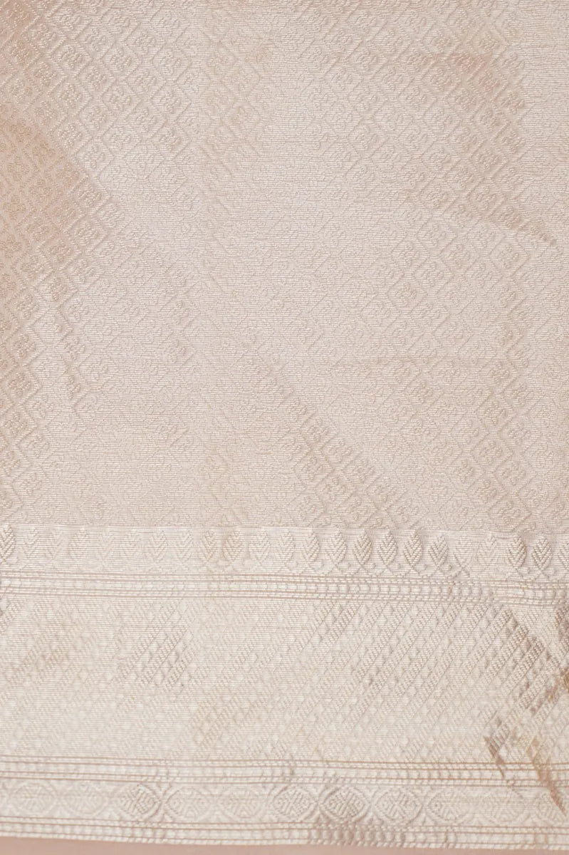 BANARASI KORA PONDS PINK COLOR TISSUE SAREE