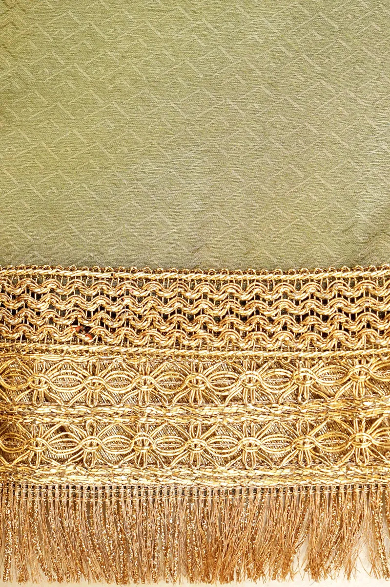 BANARASI KORA PISTA GREEN COLOR TISSUE WEAVING SAREE