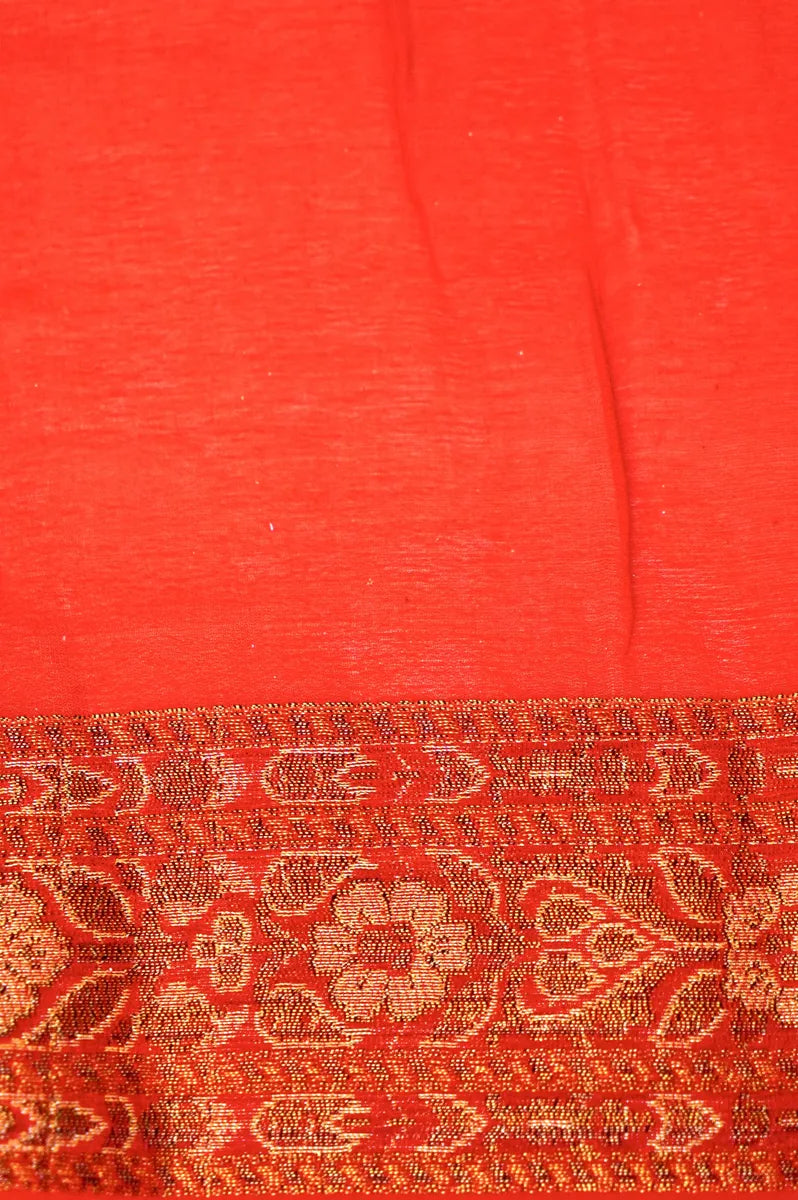 BANARASI RED COLOR KHADDI GEORGETTE SAREE