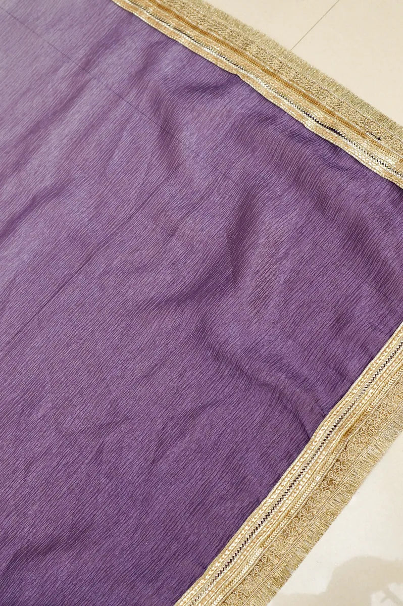 BANARASI PURPLE COLOR TISSUE SAREE