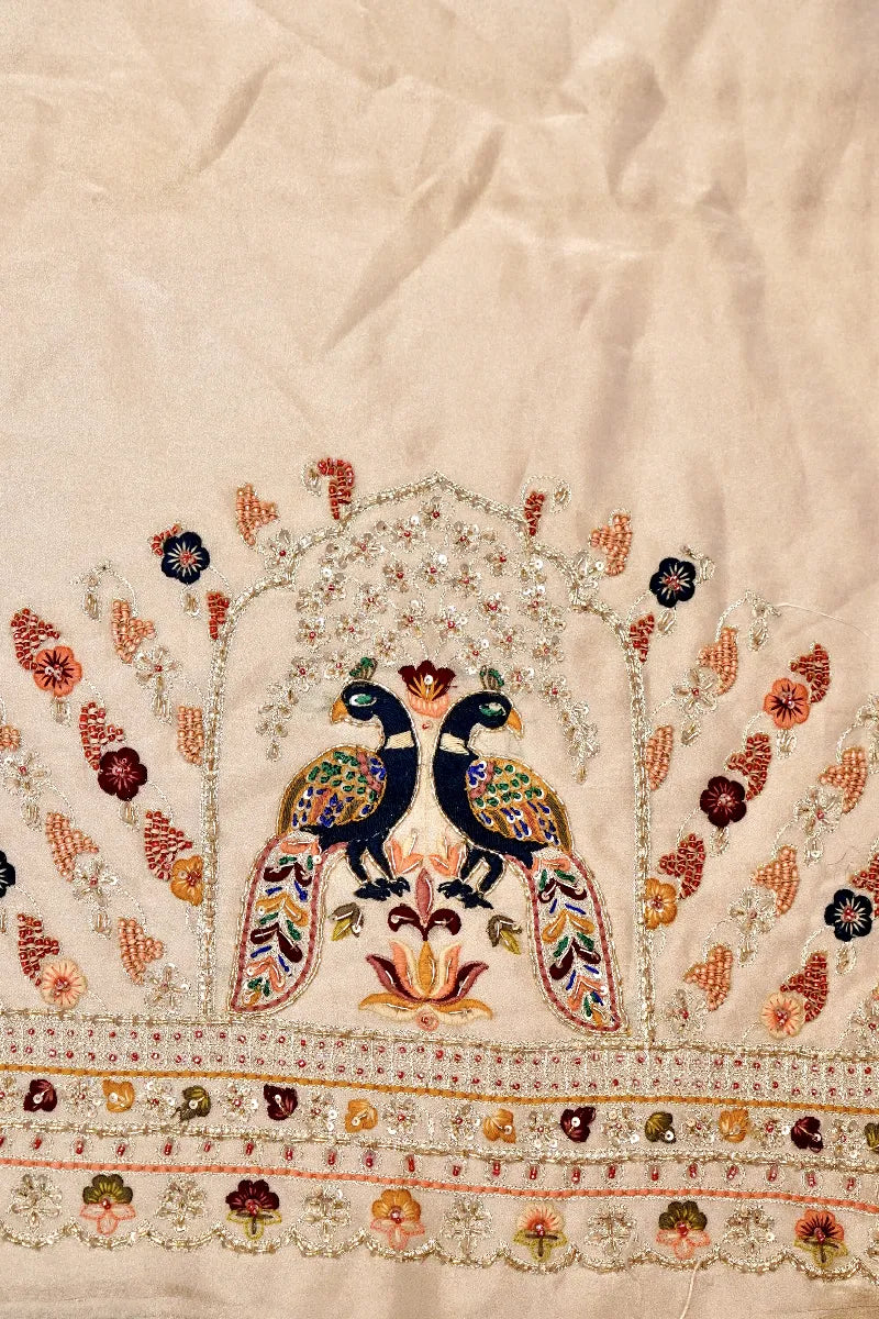 ROYAL RADIANCE GOLDEN COLOR FULL HAND ZARDOSI WORK BRIDAL LEHENGA