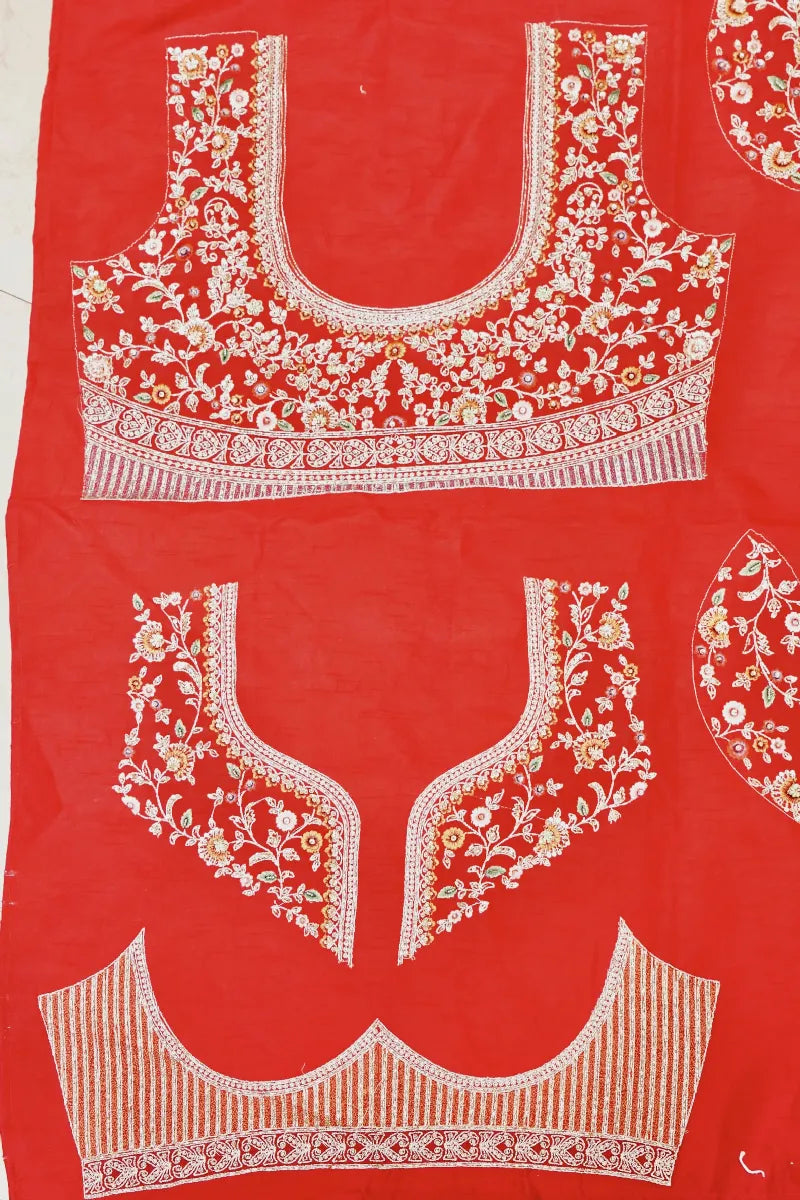 RED COLOR FULL HAND ZARDOSI WORK BRIDAL LEHENGA
