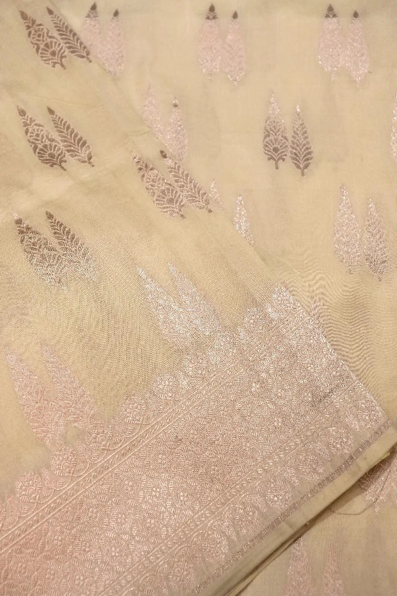 BANARASI SINGLE KATAN RICH ZARI PEACH COLOR SAREE