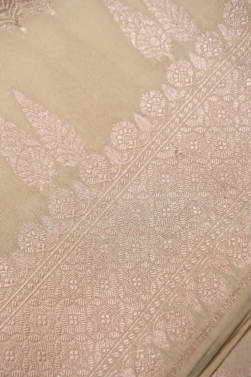 BANARASI SINGLE KATAN RICH ZARI PEACH COLOR SAREE