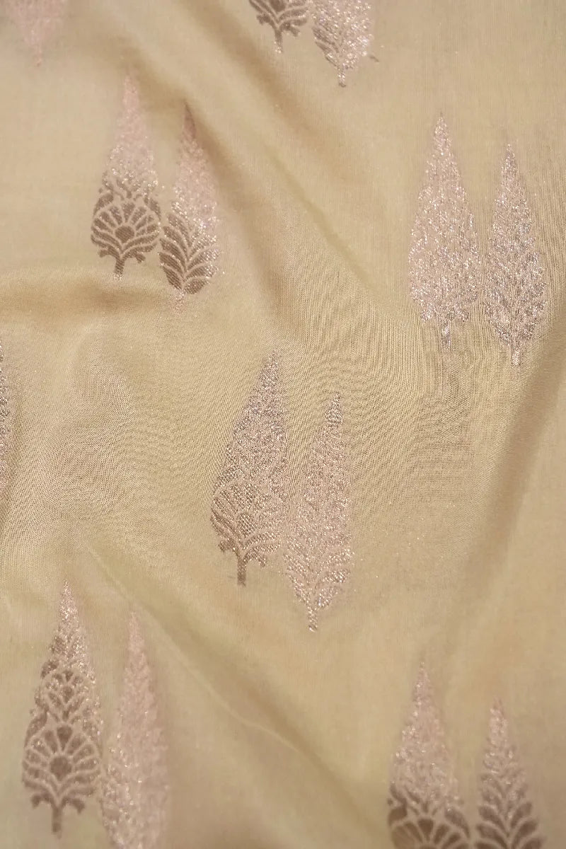 BANARASI SINGLE KATAN RICH ZARI PEACH COLOR SAREE