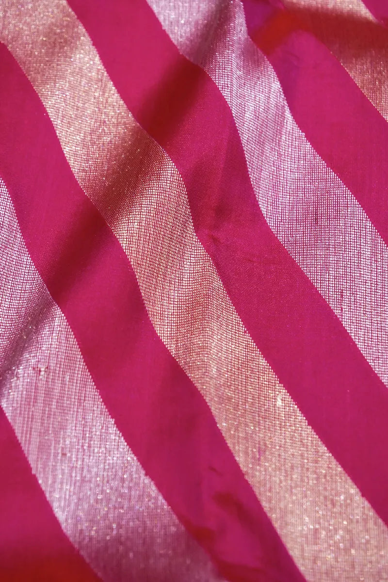 BANARASI SINGLE KATAN RICH ZARI PINK COLOR SAREE